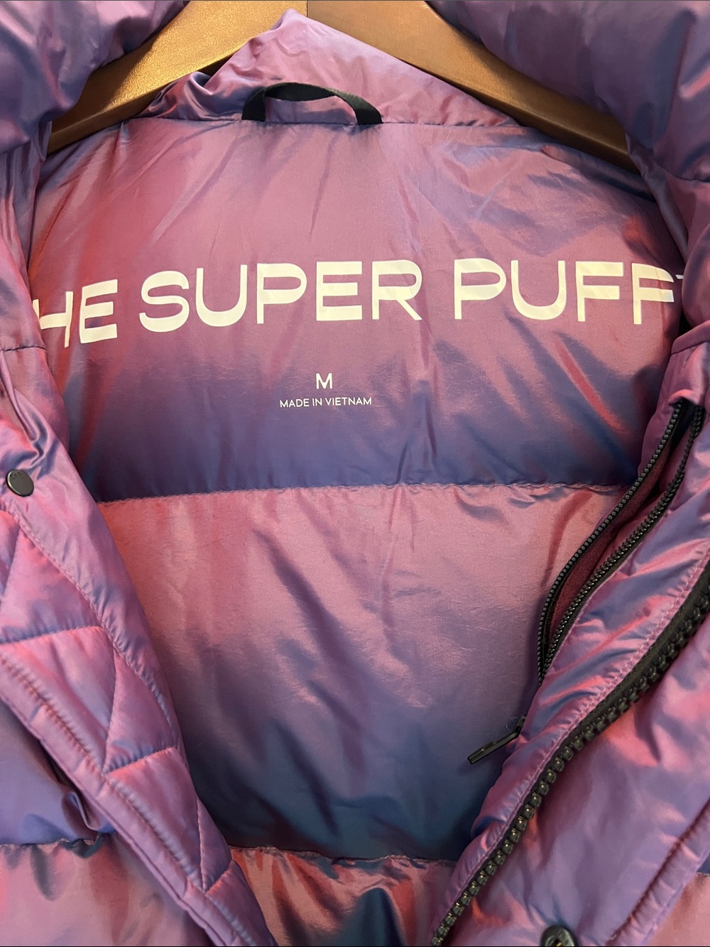 TNA Women's Hooded Puffer Jacket - Deep Purple - Picture 3 of 4